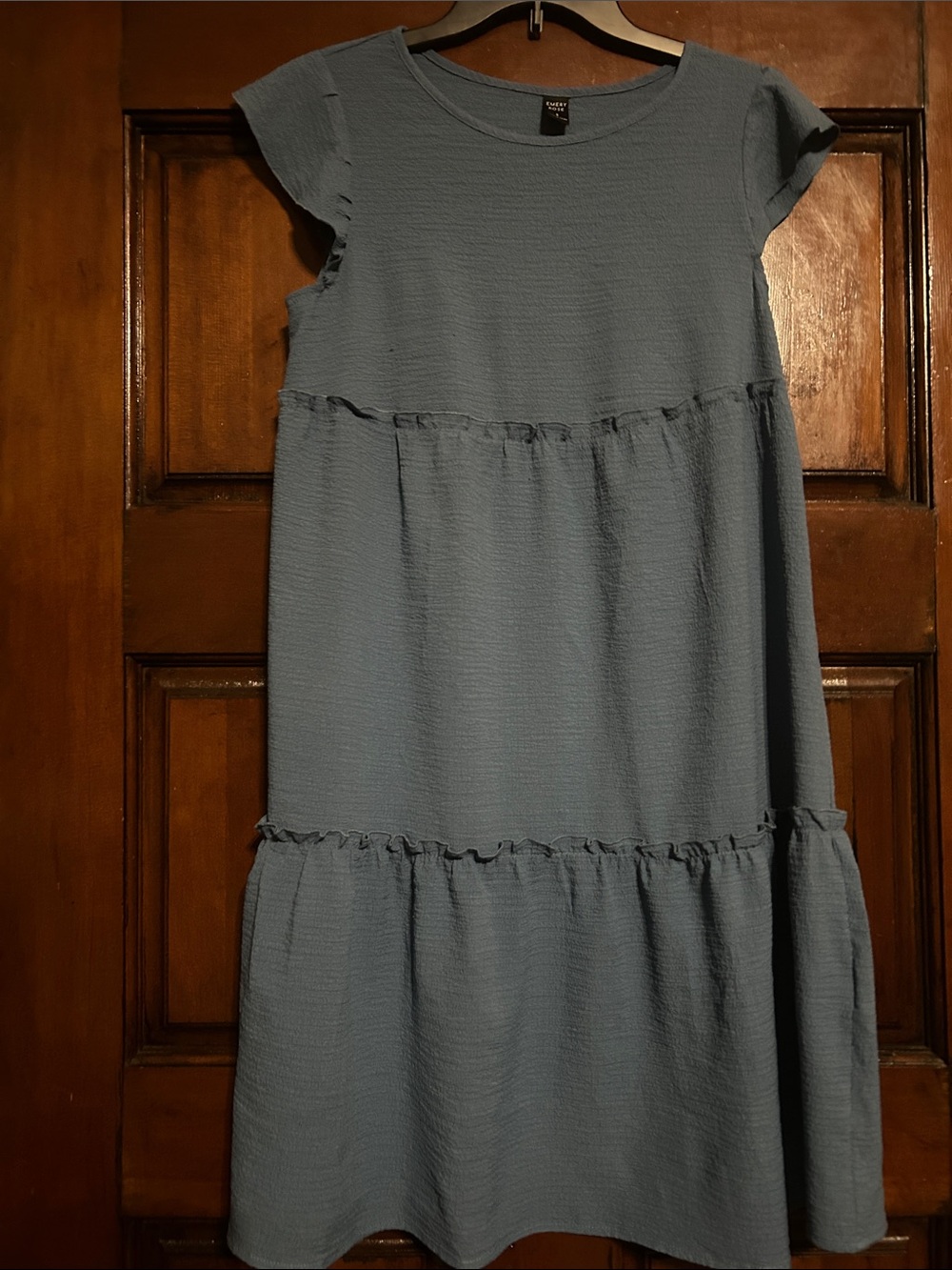 Light Blue Tiered Casual Women's Dress - Unbranded